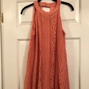 Peach lace dress